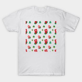 Christmas Tree and Santa's Socks T-Shirt